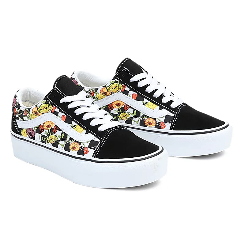 Black platform old skool vans shop