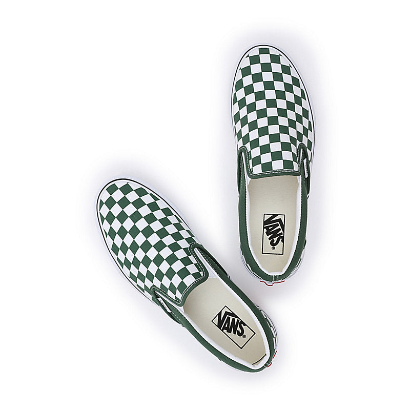 Vans Classic Slip On Checkerboard Darkgreen White VN0A7Q5D6QU