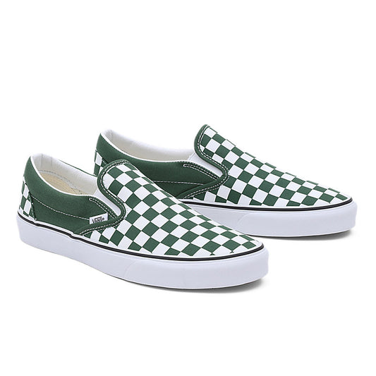 Vans Classic Slip On Checkerboard Darkgreen White VN0A7Q5D6QU