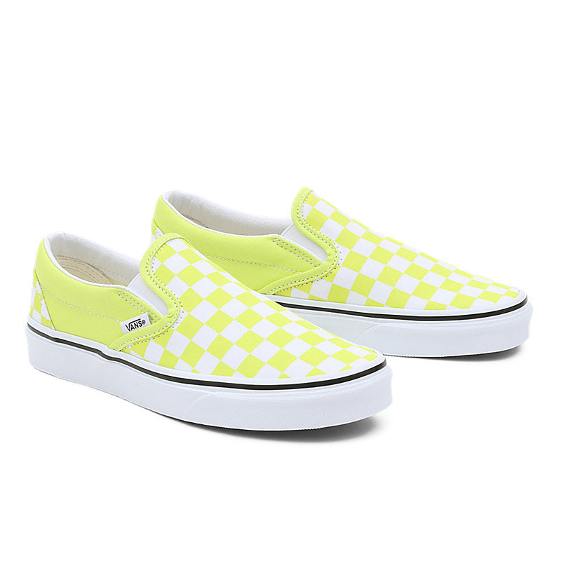 Black and yellow slip on vans online