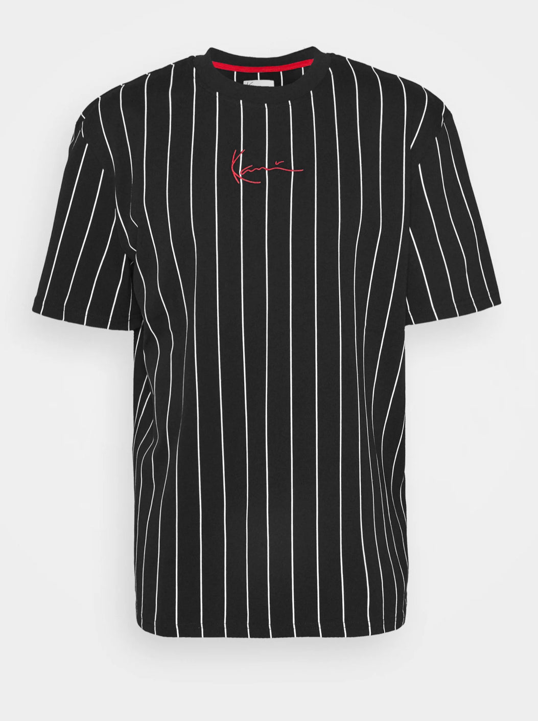 Karl Kani Small Signature Pinstripe T-Shirt black/white