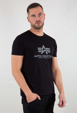 Lade das Bild in den Galerie-Viewer, Alpha Industries Basic T-Shirt Reflective Black Darkolive 100501-03 100501-142
