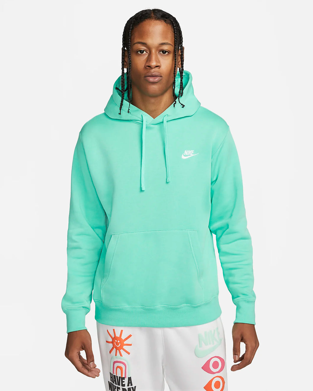 Nike Sportswear Club Pullover Hoodie Fleece light menta BV2654-369