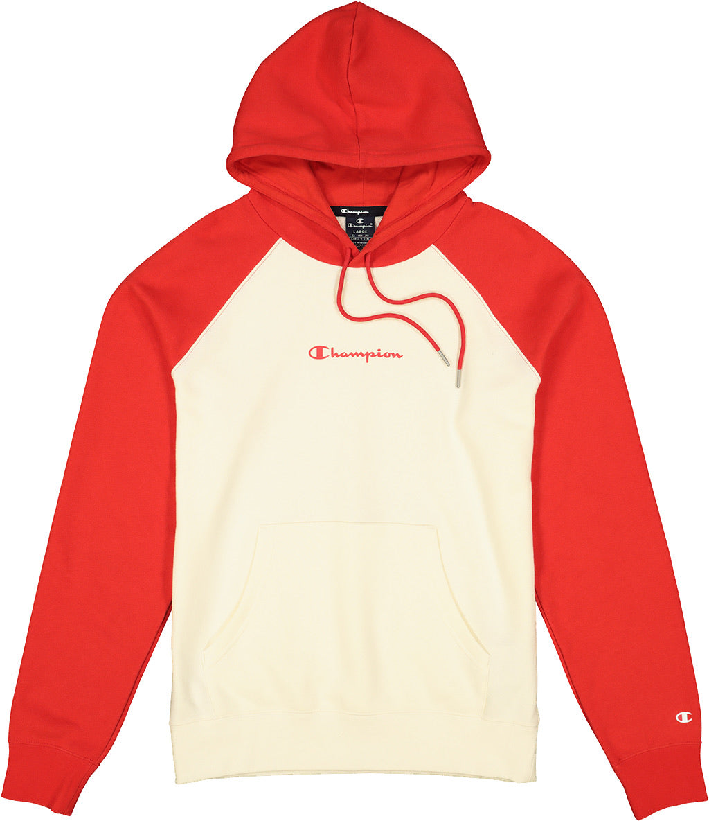 Champion - Legacy Colorblock Hoodie 214761 offwhite red
