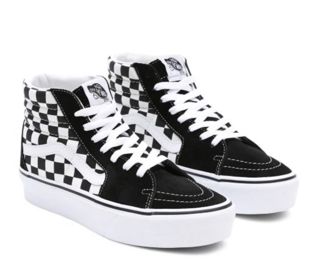 VANS SK8-HI Platform black white Checkerboard / schwarz weiss VN0A3TKNQXH