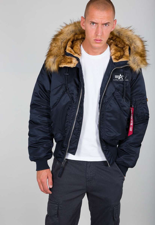 Alpha Industries Bomberjacke schwarz 45P Hooded Custom 113145-285