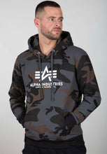 Lade das Bild in den Galerie-Viewer, Alpha Industries Basic Hoodie schwarz grau Camouflage 178312-125
