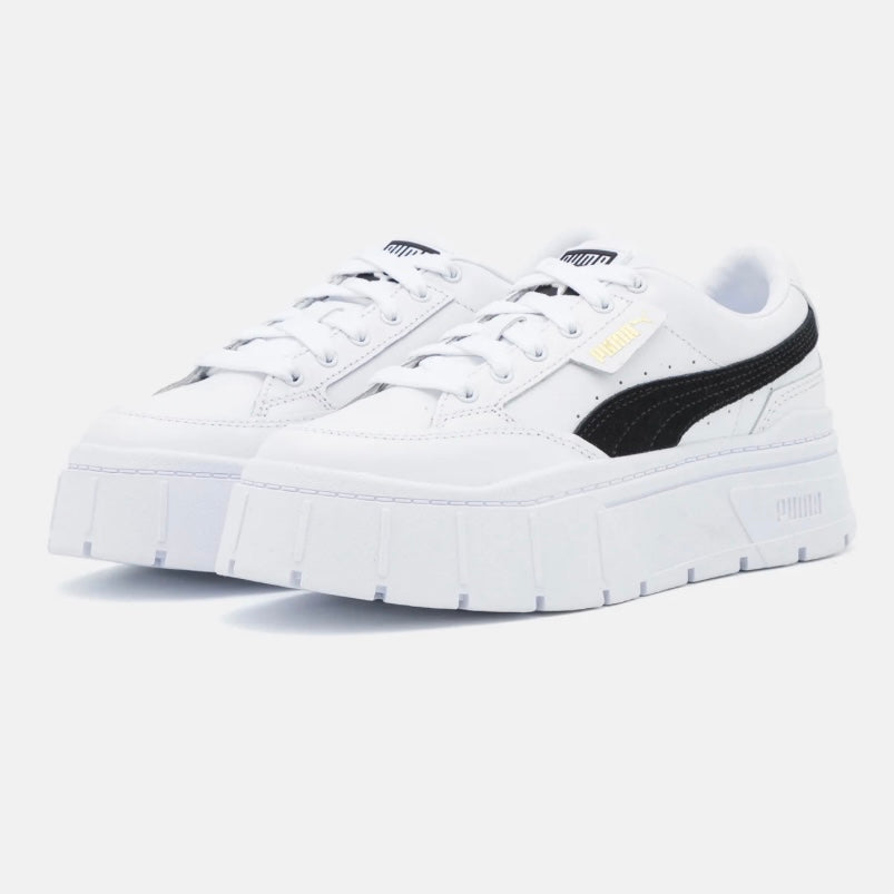 Puma Mayze Stack Leather white black 384363-04