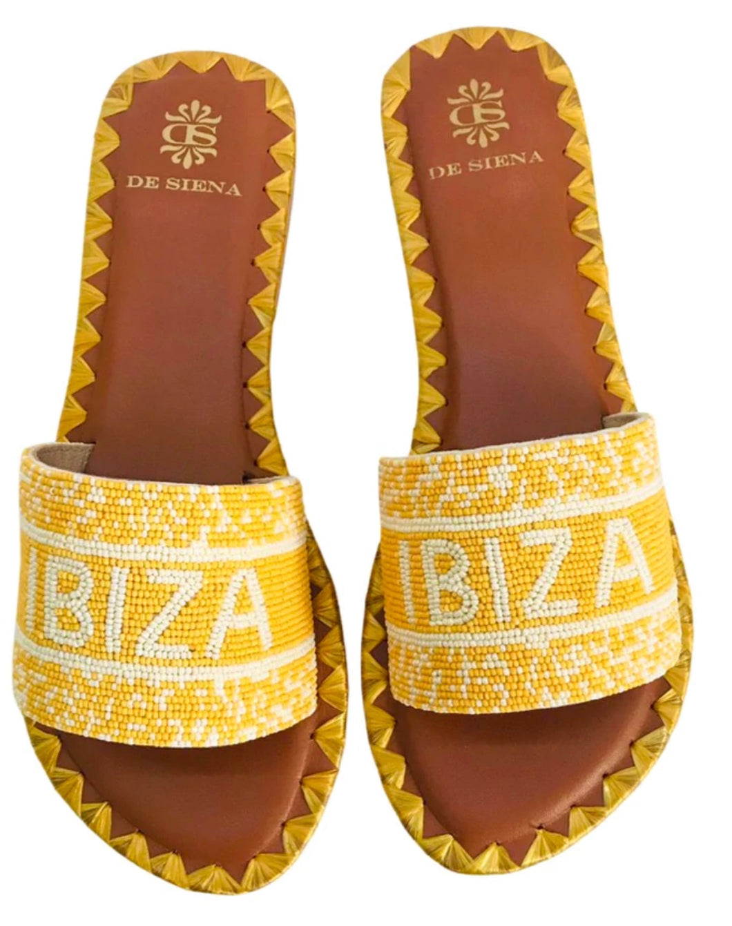 De Siena Ibiza Yellow Flats Pantoletten