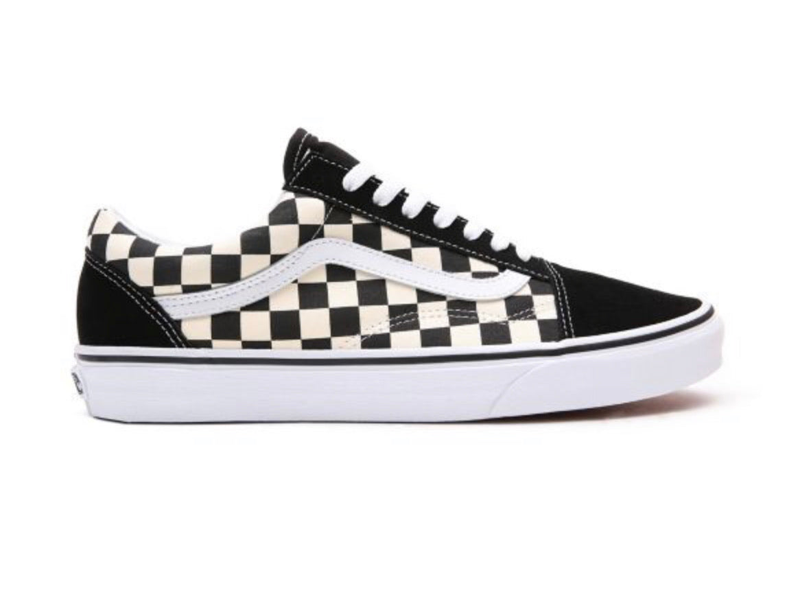 VANS Old Skool black white Primary Check / schwarz weiss VN0A38G1P0S