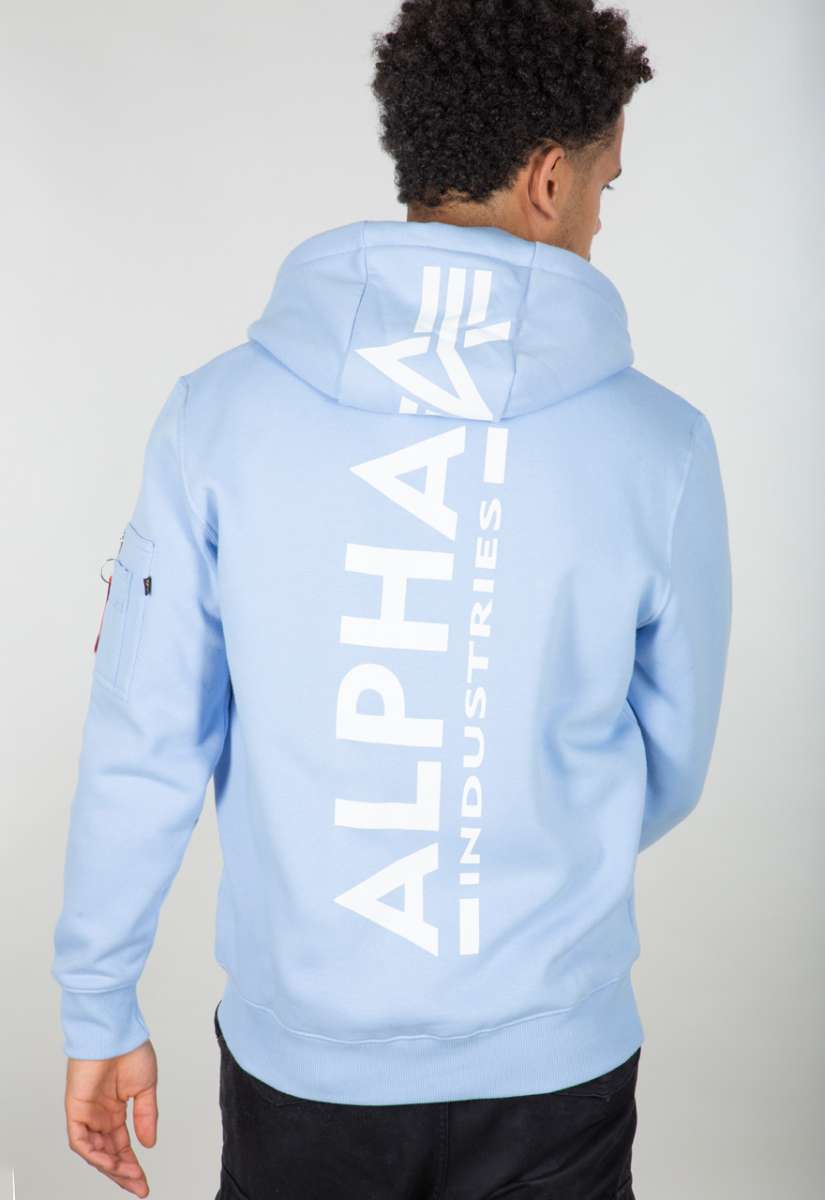Alpha Industries Backprint Hoodie light blue 178318-513