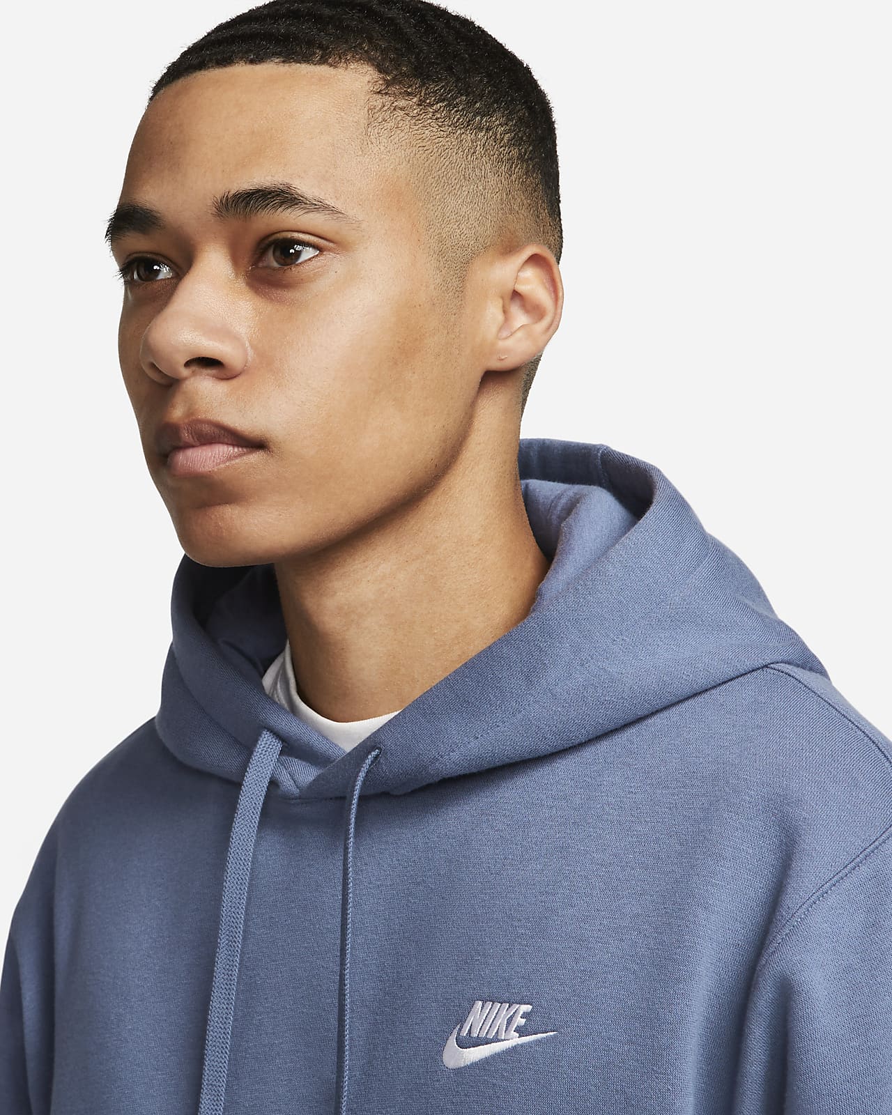 Nike Sportswear Club Pullover Hoodie Fleece Diffused Blue BV2654-491