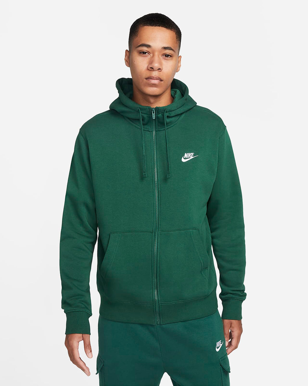 Nike Sportswear Club Full-Zip Hoodie Fleece gorge green BV2645-341