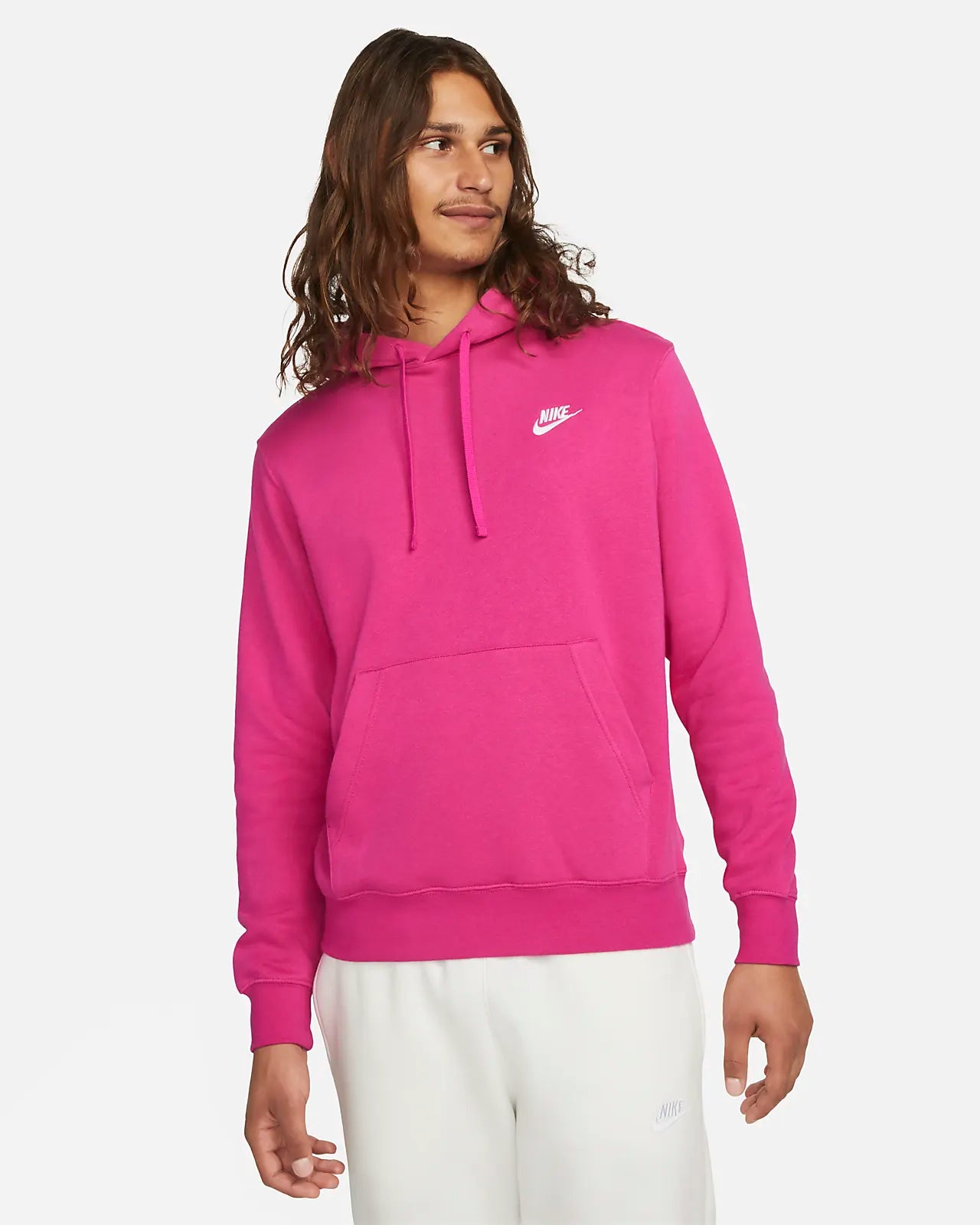 Hot pink 2025 nike pullover