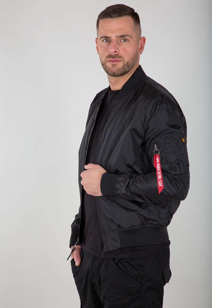 Alpha Industries leichte Bomberjacke schwarz MA-1 TT 191103-03