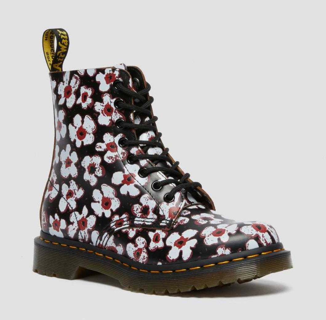 Dr.Martens 1460 Pascal Floral black red Pansy 26456002