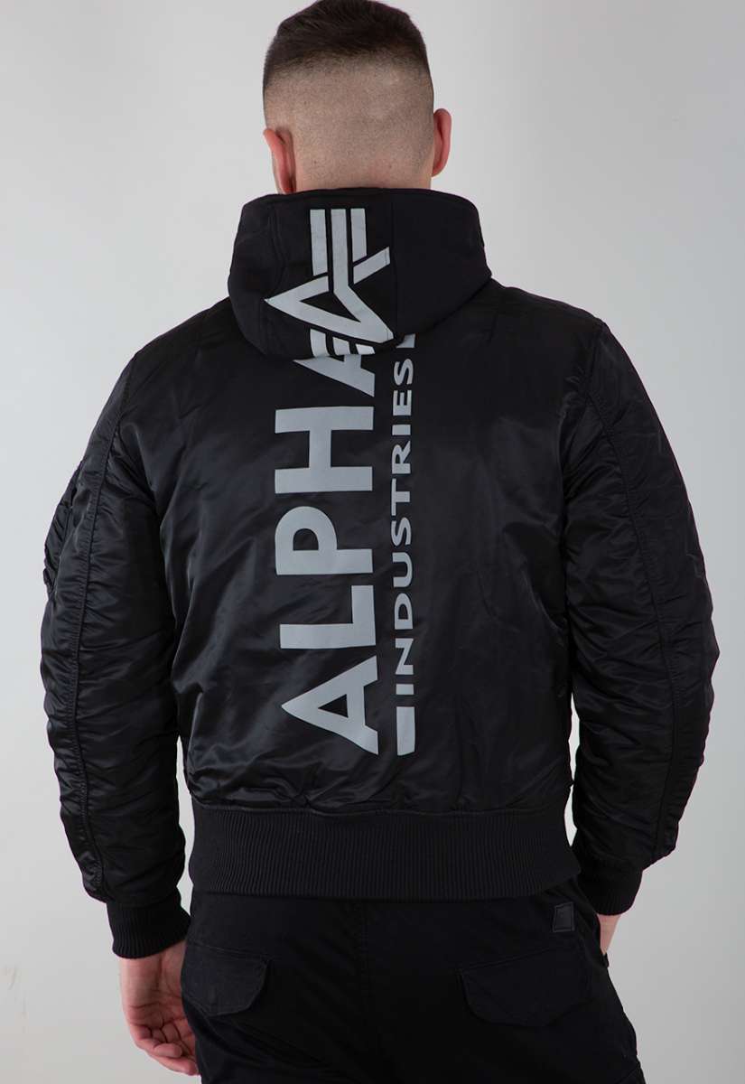 Alpha Industries Bomberjacke black/reflective MA-1 ZH Backprint 128113-285