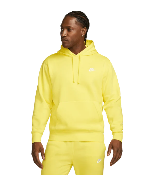 Nike Sportswear Club Pullover Hoodie Fleece yellow strike BV2654-765
