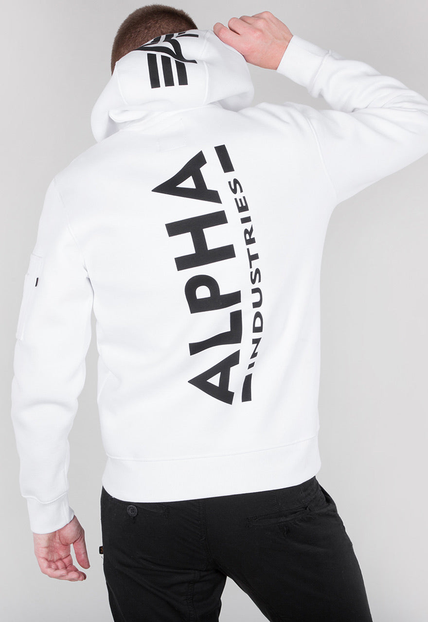 Alpha Industries Backprint Hoodie weiss 178318-09