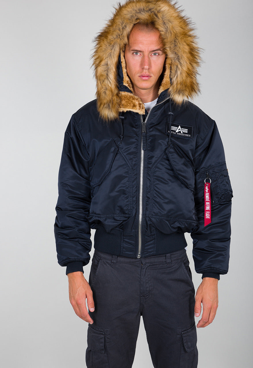 Alpha Industries Bomberjacke schwarz 45P Hooded Custom 113145-285