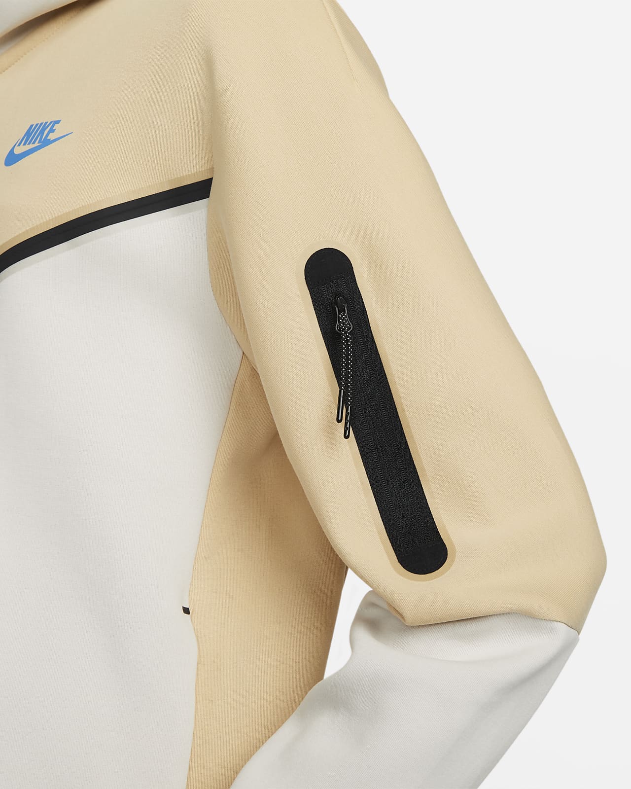 Nike Sportswear Tech Fleece Full-Zip Hoodie sesame light orewood brown DV0537-252