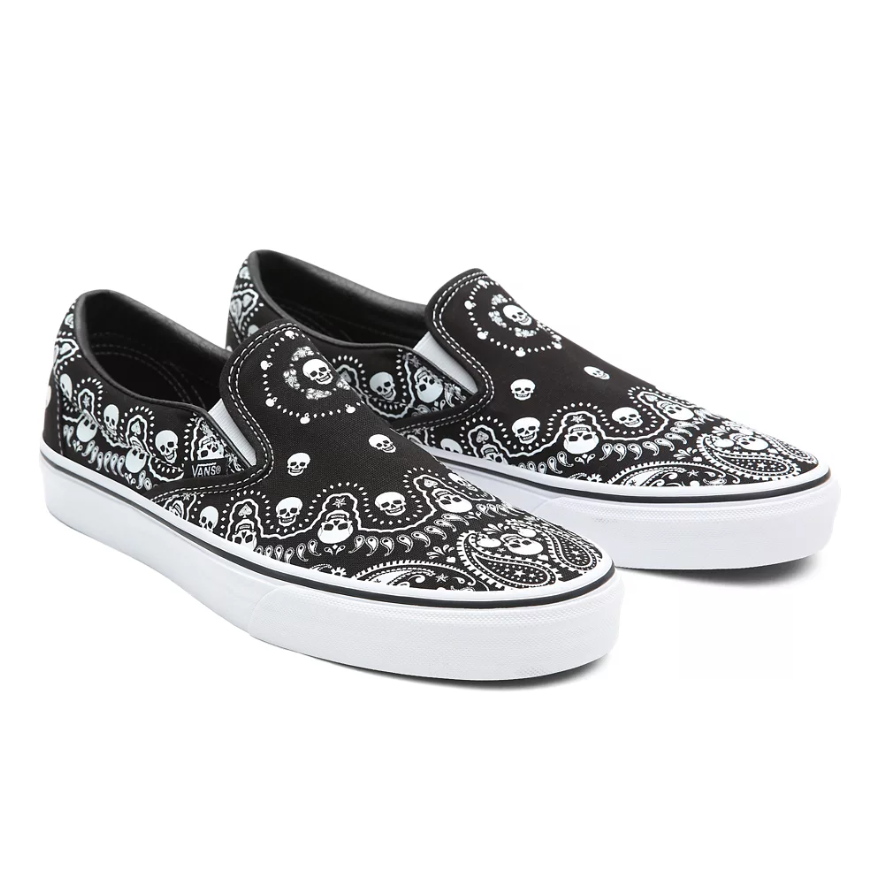 Black and gray slip on vans sales